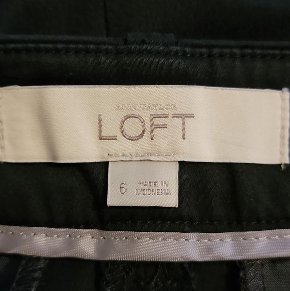 LOFT size 6 black shorts cotton and spandex - Picture 5 of 7